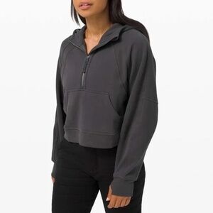 LULULEMON Gray Scuba Oversized Half-Zip Hoodie